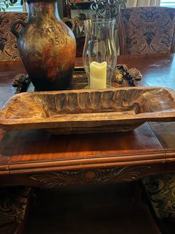 Mango wood dough bowl