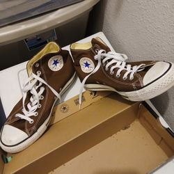 Brown High Top Converse 