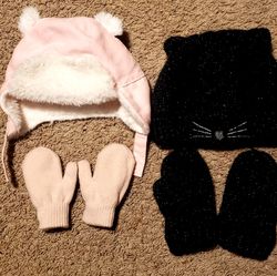 Baby girl wintet hats 12/24 months