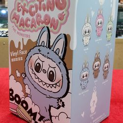 Pop Mart - The Monsters - Exciting Macaroon Series - Viny Face Plush Pendant - Lychee Berry - Labubu - New 