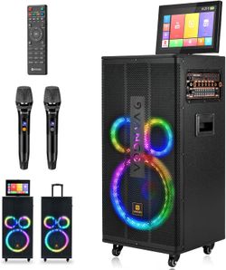 Professional Karaoke Machine with Lyrics Display Screen for Adults