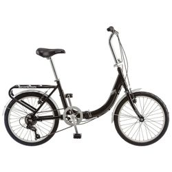 Schwinn Loop - Aluminum Frame 7 Speed Bicycle Black 20" Uni Folding