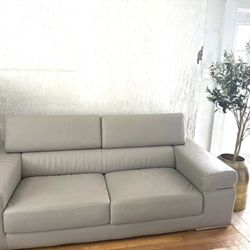 Beautiful 85” Faux Leather Couch.