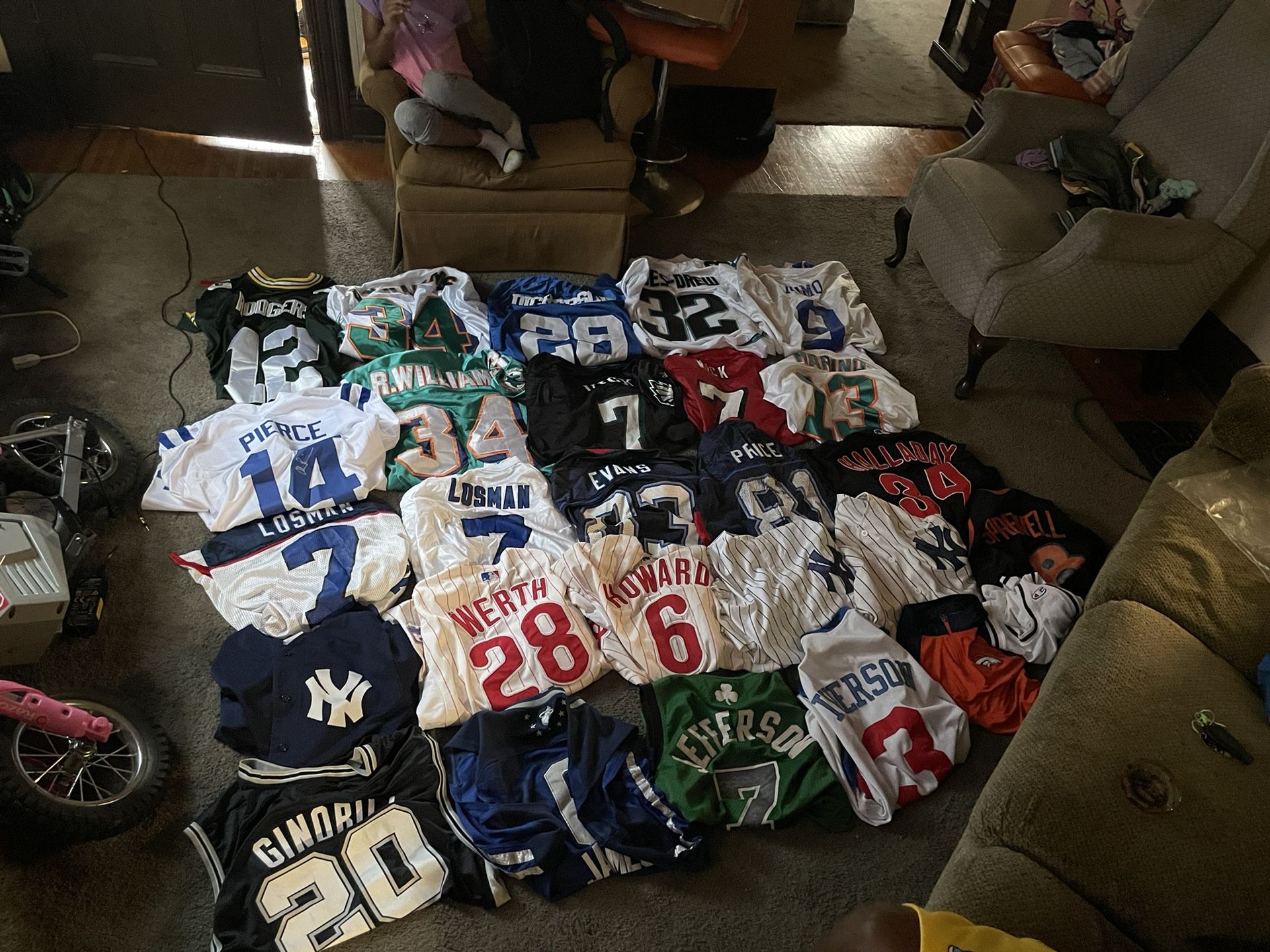 Mixture Of Sports Jerseys