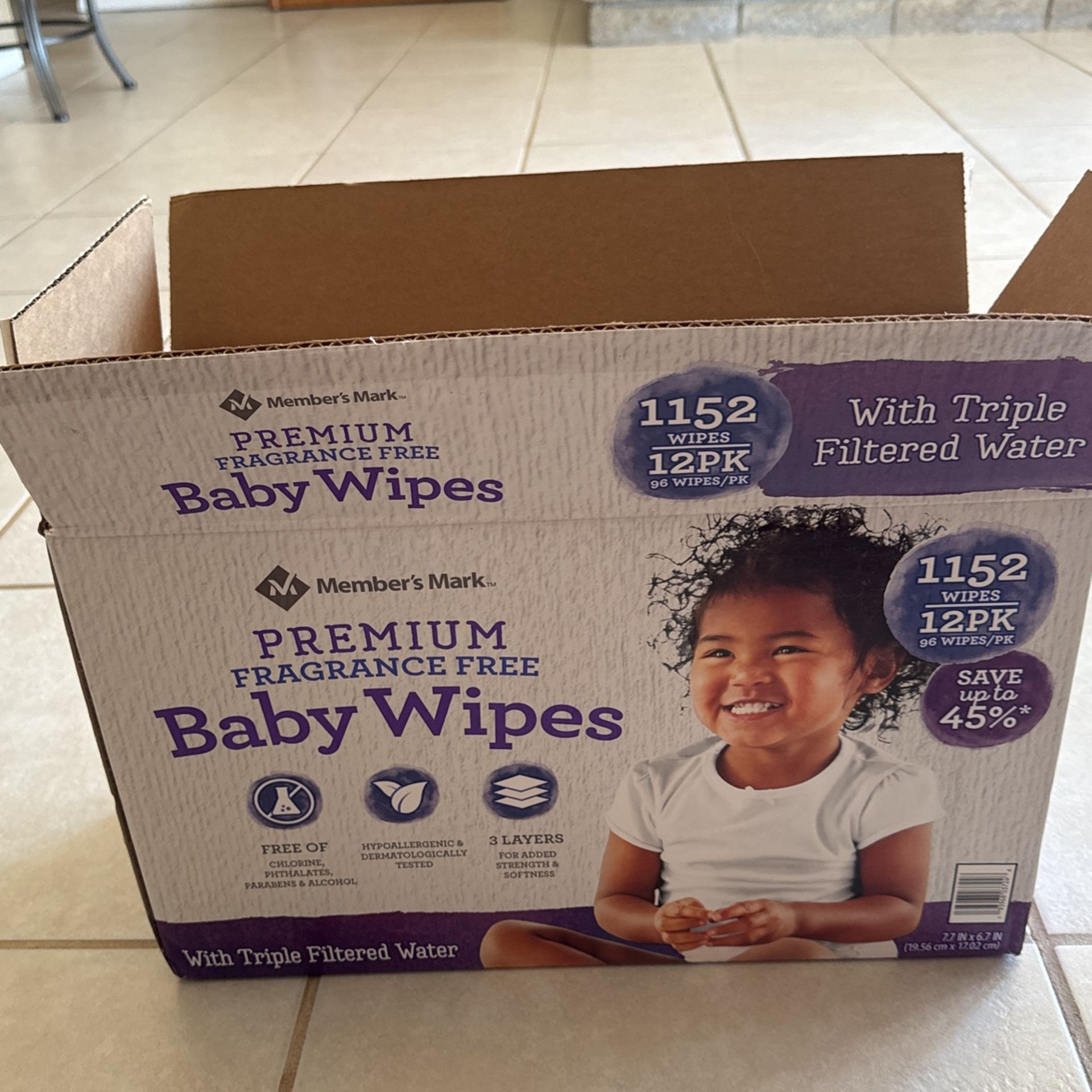 Premium Fragrance Members Mark Unscented Wipes Diaper Wipes - Main Image