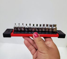 Hex Bit Socket Set on Rail Holder