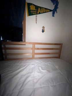 Full size wooden bed frame
