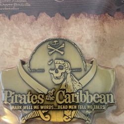 Pirates of Caribbean Metal Bottle Opener Magnet  - Disney Parks