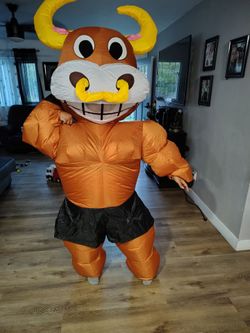 Inflatable bull  costume