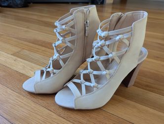 Beige heels/sandals - New - Size 8.5