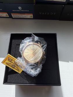 Invicta Watch Gold/Black Leather