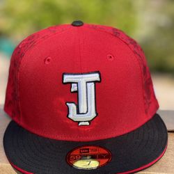 New Era Toros De Tijuana Authentic Fitted 59Fifty Hat 2024 Red Print TJ Edition 5950 Cap Limited