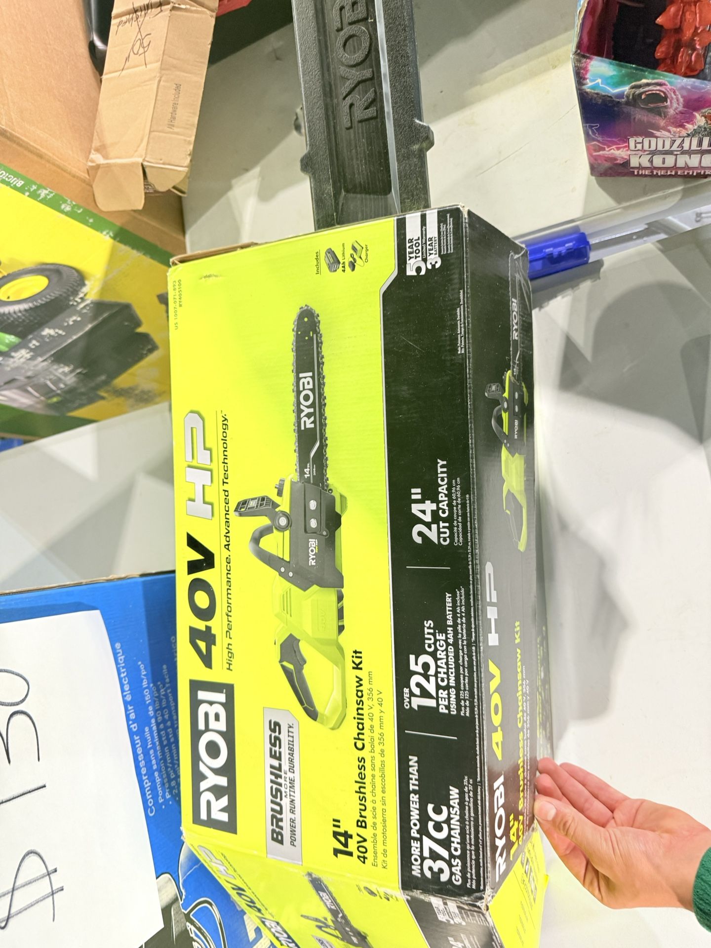 40V HP Brushless 14 in. Battery Chainsaw with 4.0 Ah Battery and Charger