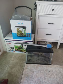 FISH TANKS 5. 1).10GAL, 1).5GAL, 2)3.5gal 2) 1 gal