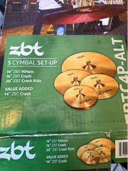 Cymbals Zildjian Hi Hat, Crash, Ride for drums