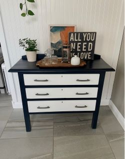 Refinished Solid Wood 3-Drawer Dresser