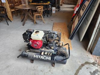 Hitachi EC2510E portable air compressor powered by a 5.5 HP Honda GX160 gas engine