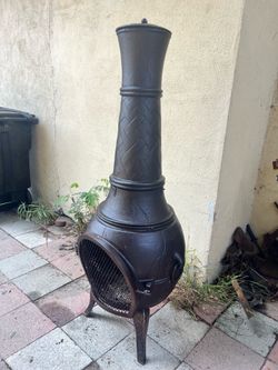 Cast iron wood burning chimney