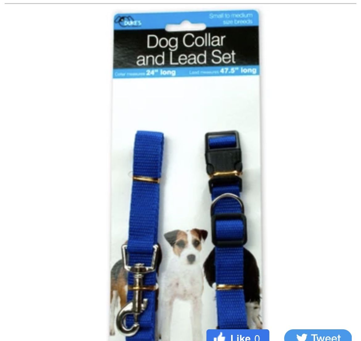 Dog Collar N Lead Set