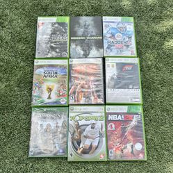 Lot Of 9 Microsoft Xbox 360 Games Warfare Medal of Honor Tekken Forza