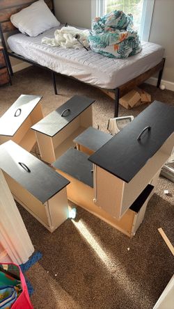 6 Particle Board Drawer Boxes