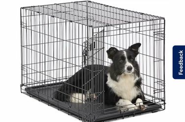 Midwest iCrate Single Door Folding Dog Crate, 36" L X 23" W X 25" H