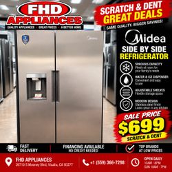 Mides side by side refrigerator