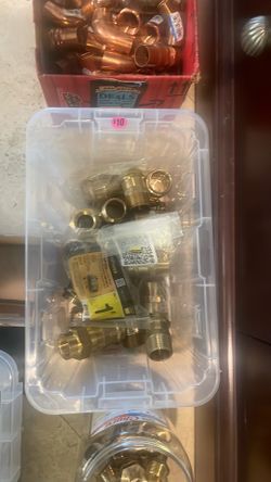 1” brass press fittings $10ea