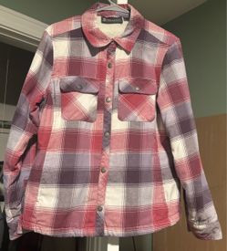 Free Country Flannel Sherpa-Lined Shirt Jacket