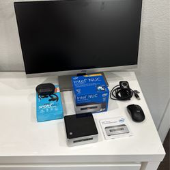 Intel NUC Mini Computer NUC5i5RYH with FREE Monitor, Keyboard, Mouse, Webcam, and Headphones