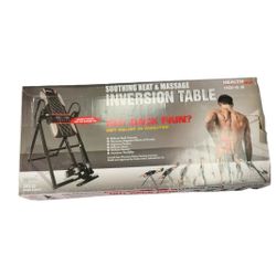 Health Gear HGI 6.2 Heat And Vibration Massage Inversion Table Brand New In Box 