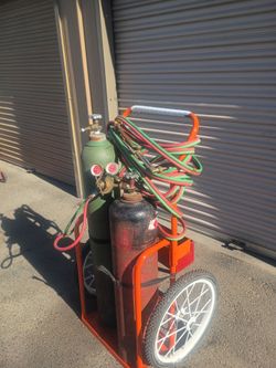 victor oxy acetylene torch setup
