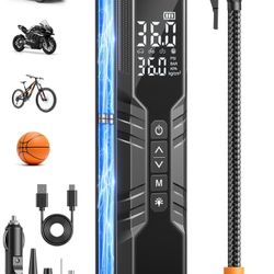 Tire Inflator Portable Air Compressor - 150PSI Cordless Air Pump for Car Tires, Portable Tire Inflator for Car