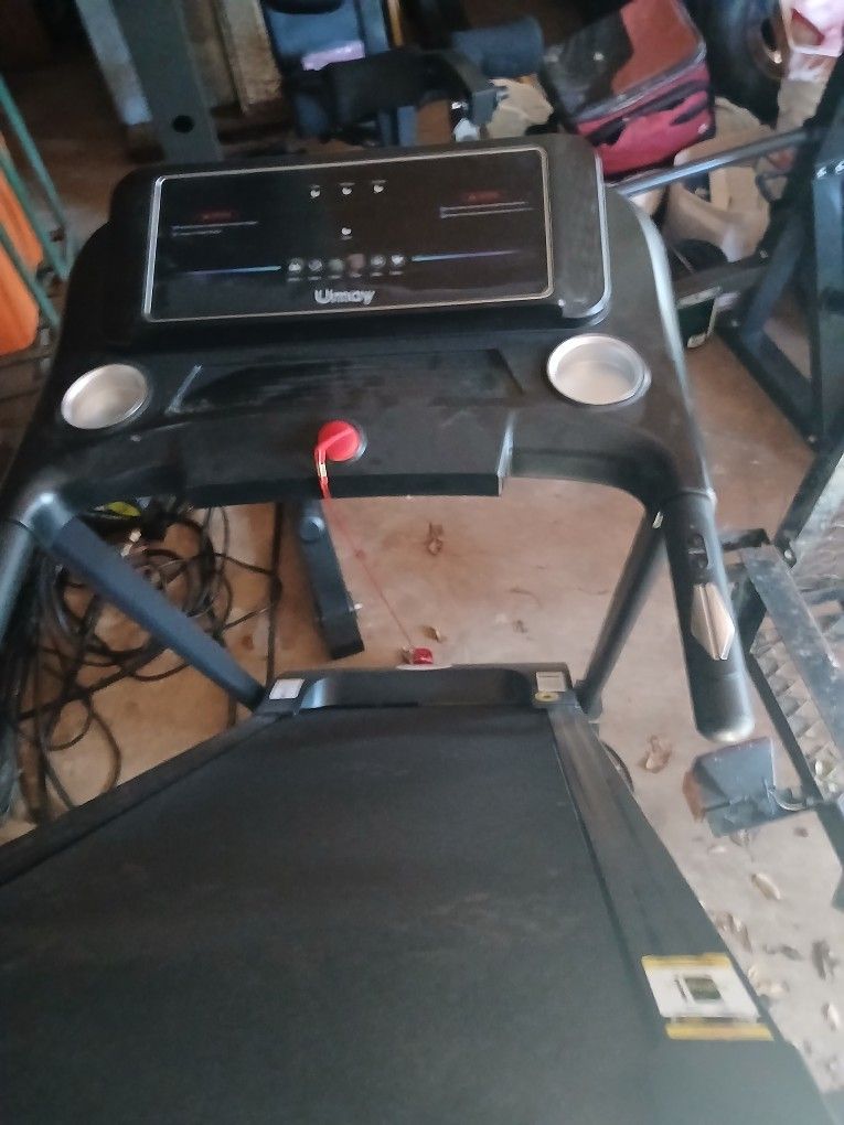 Like New Barley Used Folding Treadmill With Speed And Stop Controls On Panel And Arm Rails Great π Treadmill