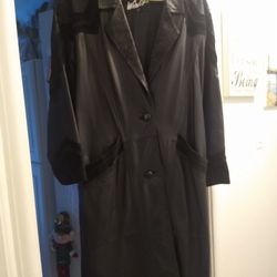 Women's Long Leather Jacket Sz.Medium