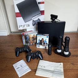 PS3 Slim Full Gaming Set and Games