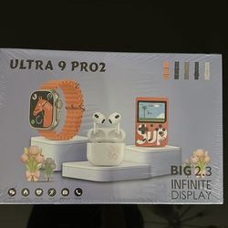 Ultra 9 PRO2 gift set includes smart watch, band, earbuds and gaming accessory