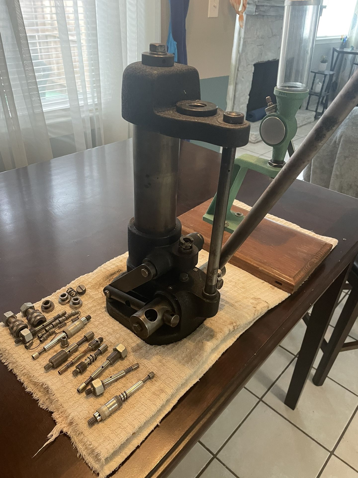 Vintage Hollywood Reloading Press Lot Of Accessories And RCBS Uniflow 111 Power Measure