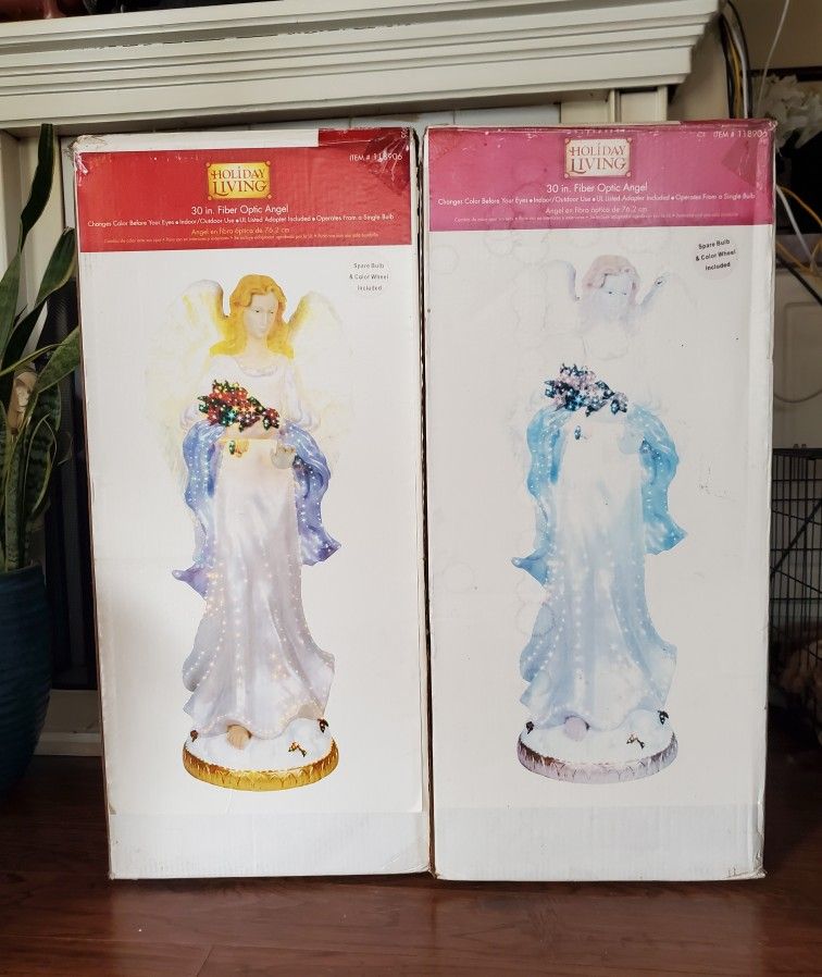Holiday Time Illuminated Fiber Optic Angels