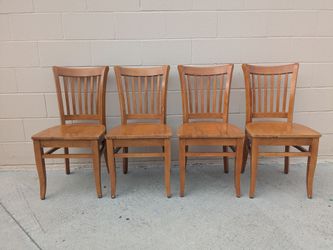 Set of 4 Wooden Dining Chairs