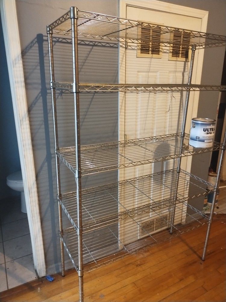 Metal Silver Rack Storage