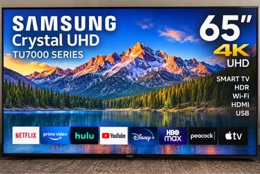 Samsung 65” Crystal UHD 4K Smart TV UN65TU7000 – Works Great