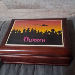 Aladdin Wooden Musical Jewelry Box 