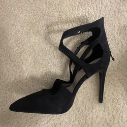 Black Suede High Heels (Bella Marie)