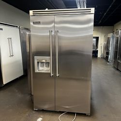 Viking 48”Wide Built In Stainless Steel Side By Side Refrigerator 