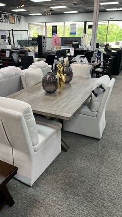 Elegant Dining W/upholstered Chairs