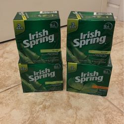 4 Packs Of Irish Spring Bar soap(12 Bars Total)