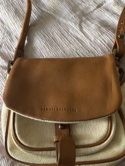 Armani Exchange Canvas and Leather Crossbody Bag