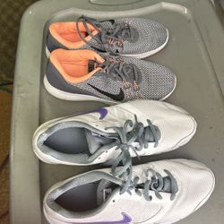 Orange White Nike Size7 Half 25 Dollars Purple White Size 1140 Dollars 