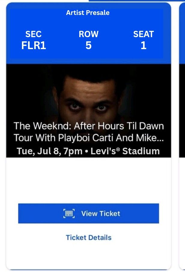 The Weekend: After Hours Till Down Tour